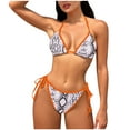 thumbnail image 2 of Qertyioot Women's Plus Size Classic Bikini Top Backless Sexy Three-Point Swimsuit Set, 2 of 3