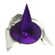 thumbnail image 3 of Fiudx Ofertas relámpago del día Sombrero de bruja de Halloween, sombrero de mago, accesorios para el cabello, rosa de terciopelo con sombrero de malla, accesorios para juegos de rol, 3 of 7