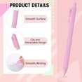 thumbnail image 4 of CHENjy Office Supplies Pens, Retractable Ballpoint Medium Point 1.0 mm Smooth Writing Ink Pen, Lightweight Cute Desk Decor and Journaling Tool, Purple, 1 Pack, 4 of 8