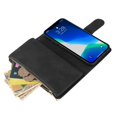 thumbnail image 4 of Dteck Case for Apple iPhone 13 Pro 6.1-inch,Luxury Leather Zipper Wallet Kickstand Case Magnetic Buckle Horizontal Flip Cover with 5 Card Slots/Photo Pocket for iPhone 13 Pro,Black, 4 of 8