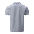 thumbnail image 5 of IWRICH Men's Button up Texture Polo Shirts Short Sleeve Jacquard Tees Solid Color Casual Trendy Tops Grey XXL, 5 of 5