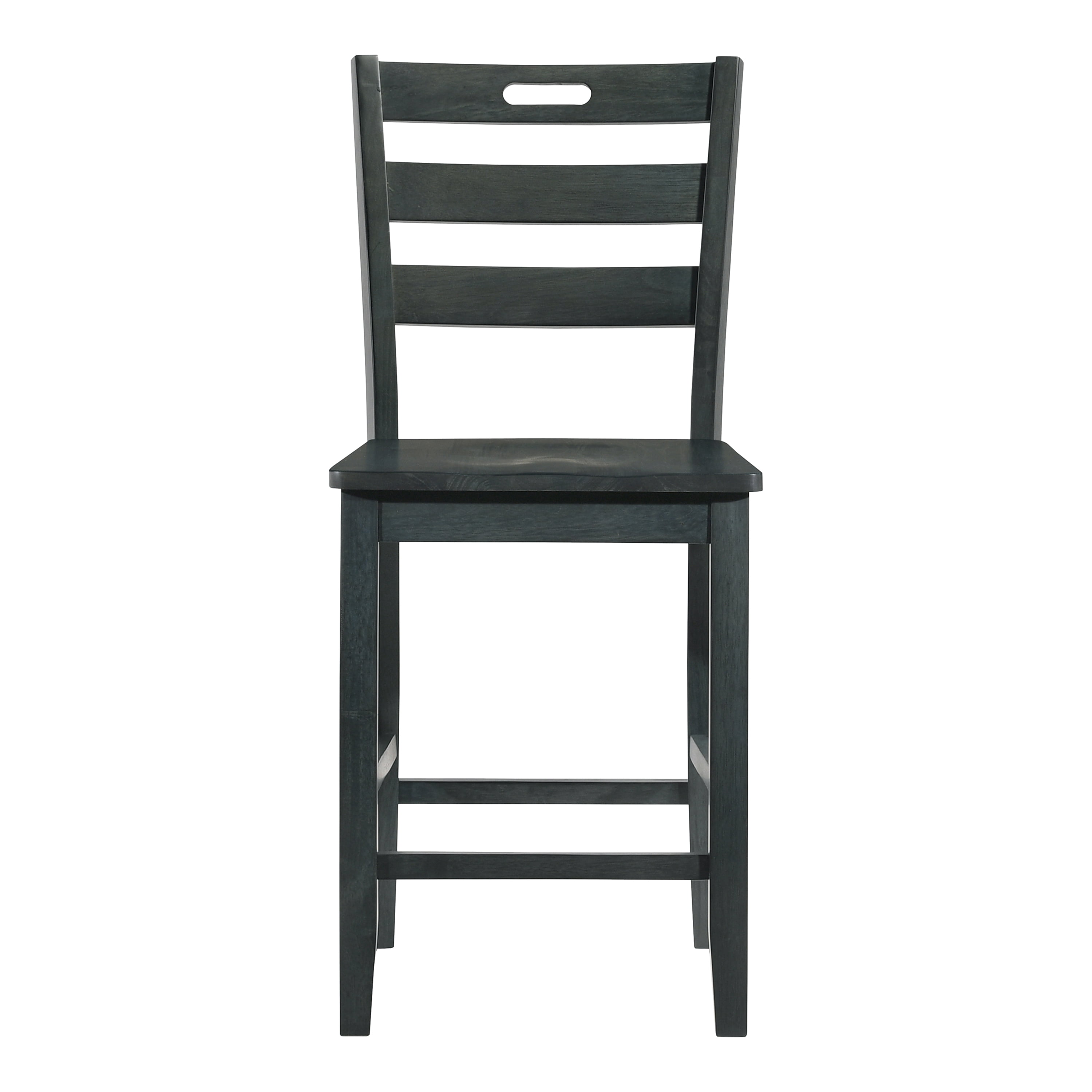 Furniture of America Moira Ladder Back Wood Antique Gray Counter Height Chairs (Set of 2)