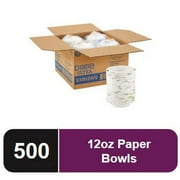 Dixie Ultra Heavy-Weight 12 oz. Paper Bowl, SXB12WS, 4 Packs of 125 Bowls (total 500 ct)