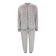 thumbnail image 1 of Pijama Secret Treasures Para mujer, Estampado de Lunares y Cierre Gris Jaspe, talla M, 1 of 4
