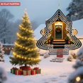 thumbnail image 4 of Metal Hanging Christmas Tree-Shaped Wind Decorations - Festive Garden Spinners for Yard Charming Holiday Ornament Design, 4 of 7