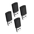 thumbnail image 3 of Adaptadores hembra USB 3.0 a tipo C Hugo 4 Uds. Soporte de carga rápida Negro, 3 of 10