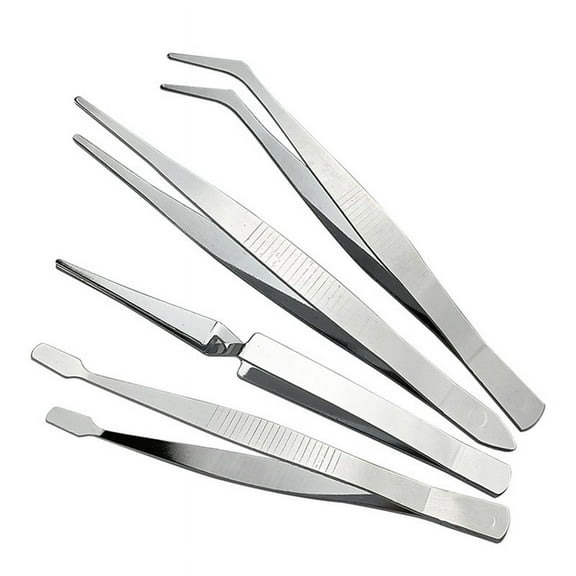 Stainless Steel Combination Tweezers, Elbow Tip, Labor-Saving Pliers
