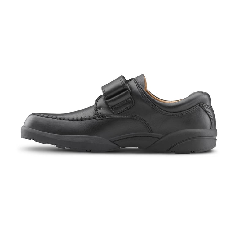 Dr Comfort Scott Men\'s 12 Comfort Shoes Black Leather Adjustable Dr. Comfort Scott Men main image 3