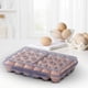 thumbnail image 3 of Organizador de frigorífico de plástico apilable para huevos apilables con asa para almacenamiento en la cocina, 3 of 4
