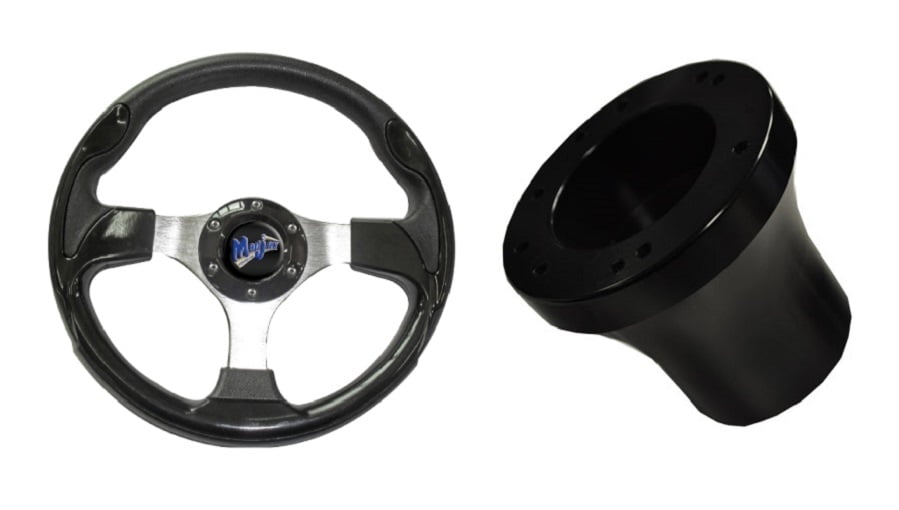 Madjax Black Steering Wheel Hub Adapter Fits E-Z-GO TXT and RXV 06-003 