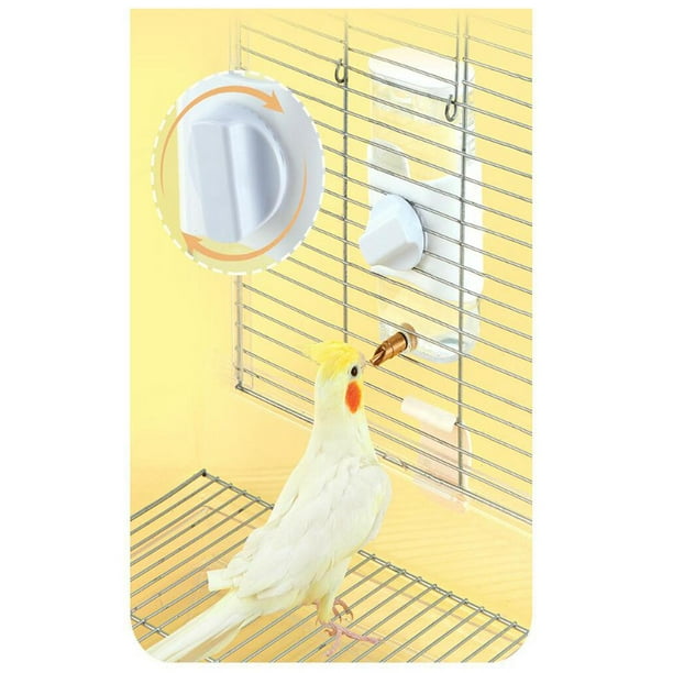 2 Bebederos Automáticos Para Jaulas De Pájaros - 120ml Cada Uno Para Loros Y Periquitos