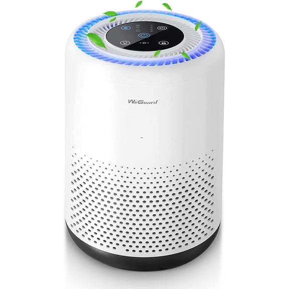 WeGuard K300 Air Purifier with H13 True HEPA Filter  430 sq ft Coverage | for Allergens, Wildfire Smoke, Dust, Odors, Pollen, Pet Dander | Removal to 0.1 Microns  White, 1-Pack