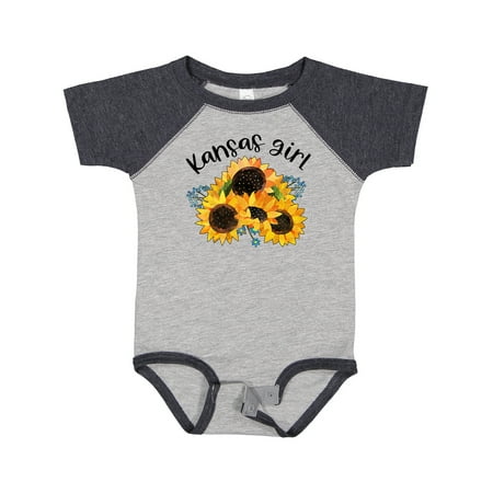 

Inktastic Kansas Girl with Sunflowers Gift Baby Girl Bodysuit