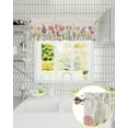 thumbnail image 5 of Kitchen Curtain Valance, Coffee Gnome Brown Short Rod Pocket Window Curtain Tiers for Bedroom, Bathroom, 2 Panel, 27.5" W x24 L, 5 of 6