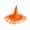 Orange, variant on Tuscom Black Witch Hat Gold Print Fringe Halloween Costume Accessory Pointed Wizard Hat Adult Role Play Party
