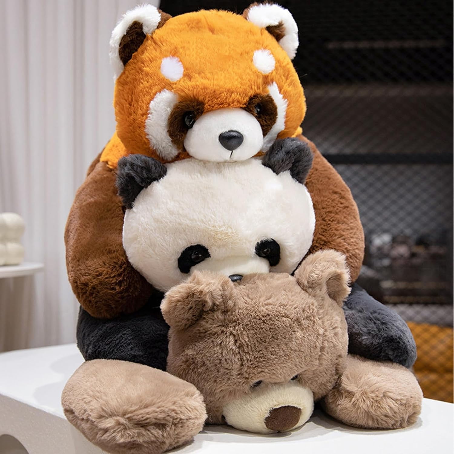 Panda Weighted Stuffed Animals, Weighted Plush Animal, Cute Soft Plush Toy Pillow Hugging Plushie Birthday Gifts for Adults (Panda-17.7'')