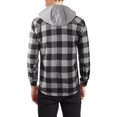 thumbnail image 2 of Hat and Beyond Men's Flannel Hooded Shirt Long Sleeve Lined Jacket, 2 of 6