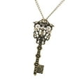 thumbnail image 5 of Gothic Punk Key Shaped Chain Gear Pendant Steampunk Necklace for Unisex - Green, 5 of 5