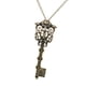 thumbnail image 5 of Collar con colgante de cadena y llave de engranaje de joyería Steampunk retro vintage Verde, 5 of 5