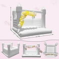 thumbnail image 5 of Relunch Inflatable White Bounce House PVC Christmas Decoration Jumping Castle with Air Blower, Indoor Outdoor Bouncy Castle for Wedding Kids Birthday Party, 5 of 10
