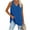 Blue, variant on Summer Loose Women Sleeveless Casual Basic Solid Color Shirts Tunic Tops V Neck Tank Tops