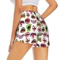 thumbnail image 3 of Xecao's Halloween Mouth for a double-layer running short for women, perfect for gym, tennis, and more, featuring a convenient pocket., 3 of 9