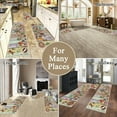 thumbnail image 3 of Boho Kitchen Rug Sets 3 Pieces, Washable Kitchen Mats for Floor, Non Slip Soft Kitchen Area Rug Floor Mat for Kitchen, Laundry Room and Hallway (Spice-Colorful), 3 of 5