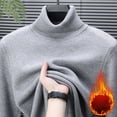 thumbnail image 5 of YLSDY Men's Turtleneck Shirt Slim Fit Mock Neck Thermal Shirts for Men Solid Color Turtle Neck Pullover Basic Top Gray L, 5 of 8