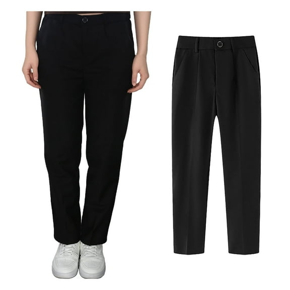 Boys' Flat Front Dress Pants Adjustable Waist for School Outfits and Casual Wear