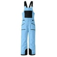 thumbnail image 3 of Boys Snow Bibs Outdoor Ski Snow Overalls for Girls Winter Thermal Ski Pants (Blue 8-9 Years), 3 of 8