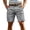 Gray, variant on Men's Button Closure Cargo Shorts with Belt Loops Zip Fly Multi-Pocket Solid Classic Fit Soft Knee-Length Summer Bottoms for Outdoor Work and Casual Daily Wear Black XL
