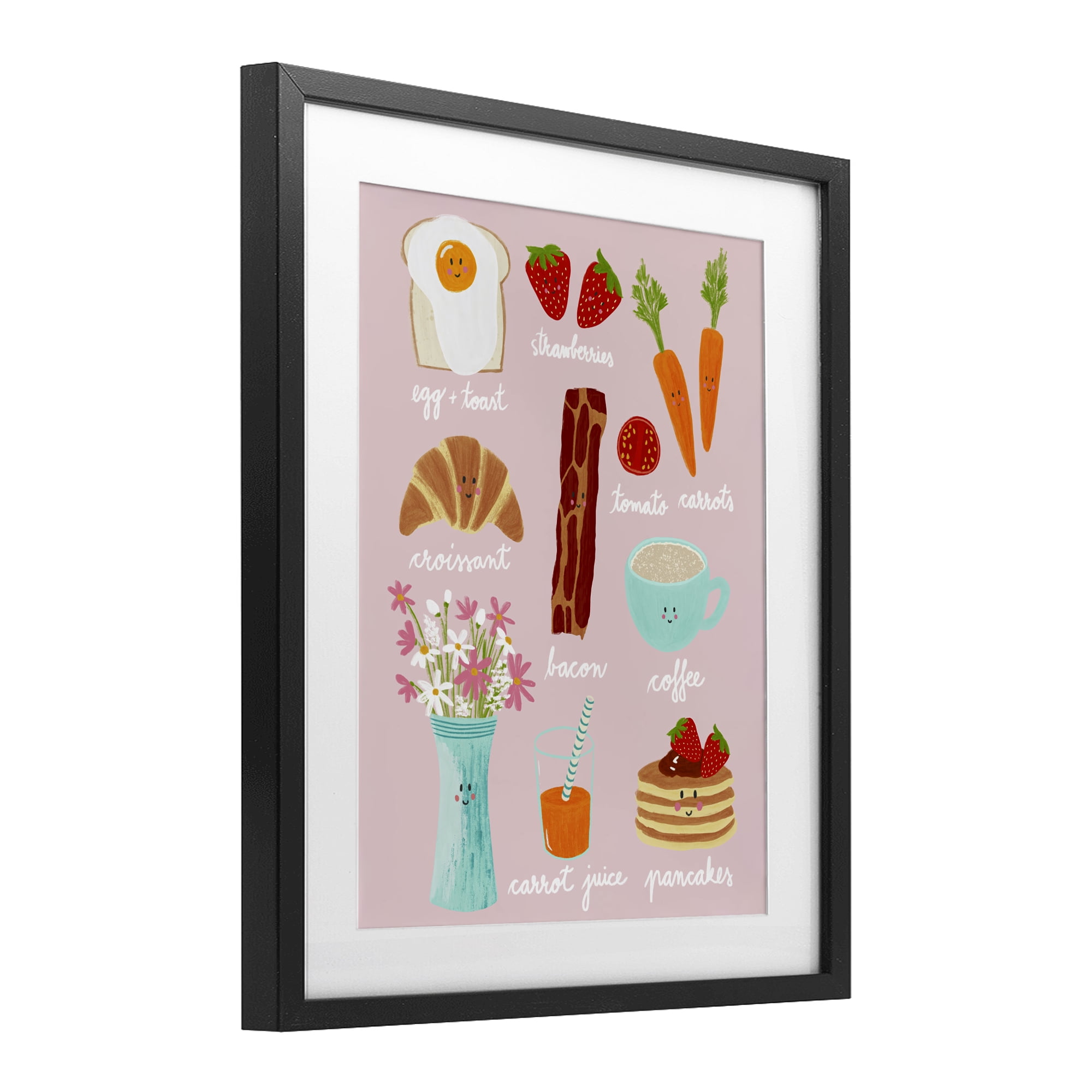 Stupell Industries Lush Summer Breakfast Black Framed Print Under Glass, design by Metka Hiti