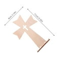 thumbnail image 2 of DINHEAROM 10Pcs Wooden Cross Ornaments Beige Religious Crafts For Church Decorations Wall Hanging, 2 of 8
