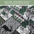 thumbnail image 5 of Elegant Comfort 3-Piece Holiday Rustic Plaid Patchwork Reversible Quilt Set - Soft Bedspread with Matching Pillow Shams, Heavyweight Stitching, All Season Quilted Coverlet - Full, Forest, 5 of 5