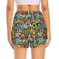 thumbnail image 2 of Lsque Color Summer Printed Women's Running Shorts with Liner Pockets,Elastic Quick Dry Workout Athletic Gym Yoga Shorts,Womens High Waist Shorts-Large, 2 of 9