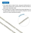 thumbnail image 3 of Uxcell 5 Yard 4mm 2 Row Crystal Rhinestone Diamond Close Chain Trim Trimming Claw Cup Chain Silver Colorful, 3 of 4