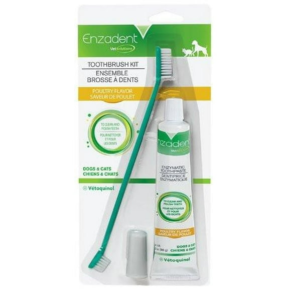 Vetoquinol 411459 Enzadent Enzymatic Toothbrush Kit,90 g