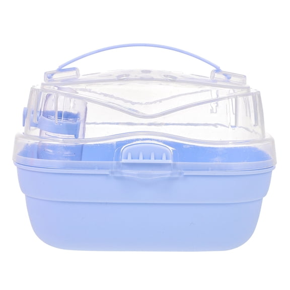 QIFULL Sky Blue Hamster Carrier for Outdoor Travel Lightweight Sturdy Small Animal Container