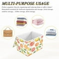 thumbnail image 6 of Yayeee Collapsible Cube Storage Bin with Lid Fabric Closet Decorative Basket with Handles, Candy Orange, 6 of 7
