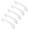 thumbnail image 3 of Cauldham 5 Pack Solid Kitchen Cabinet Pulls Handles (3-5/8" Hole Centers) - Modern Thin Profile Drawer/Door Hardware - Style M255 - Polished Chrome, 3 of 6