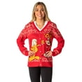 thumbnail image 4 of Garfield Men's Odie and Garfield Christmas Ugly Sweater Button-Up Knit Cardigan, 4 of 7