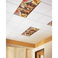 thumbnail image 2 of Fluorescent Light Covers for Ceiling Lights 2 Pack, Orange Red Fall Magnetic Ceiling Light Covers 2x4 Feet for Classroom Office School, Farmhouse Birds Maple Leaf Overhead Drop Ceiling Light Shade, 2 of 7