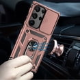 thumbnail image 2 of For Samsung Galaxy S25 Ultra Case, Hybrid Ring Shockproof with 360° Rotate Ring Kickstand, Camera Lens Protection, Soft Edge Bumper Phone Cover (Rose Gold), 2 of 9