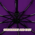 thumbnail image 6 of WHAMVOX Purple 23 inch Automatic Folding Umbrella Windproof Travel Umbrella Strong Umbrella for Travel and Outdoor Use, 6 of 8