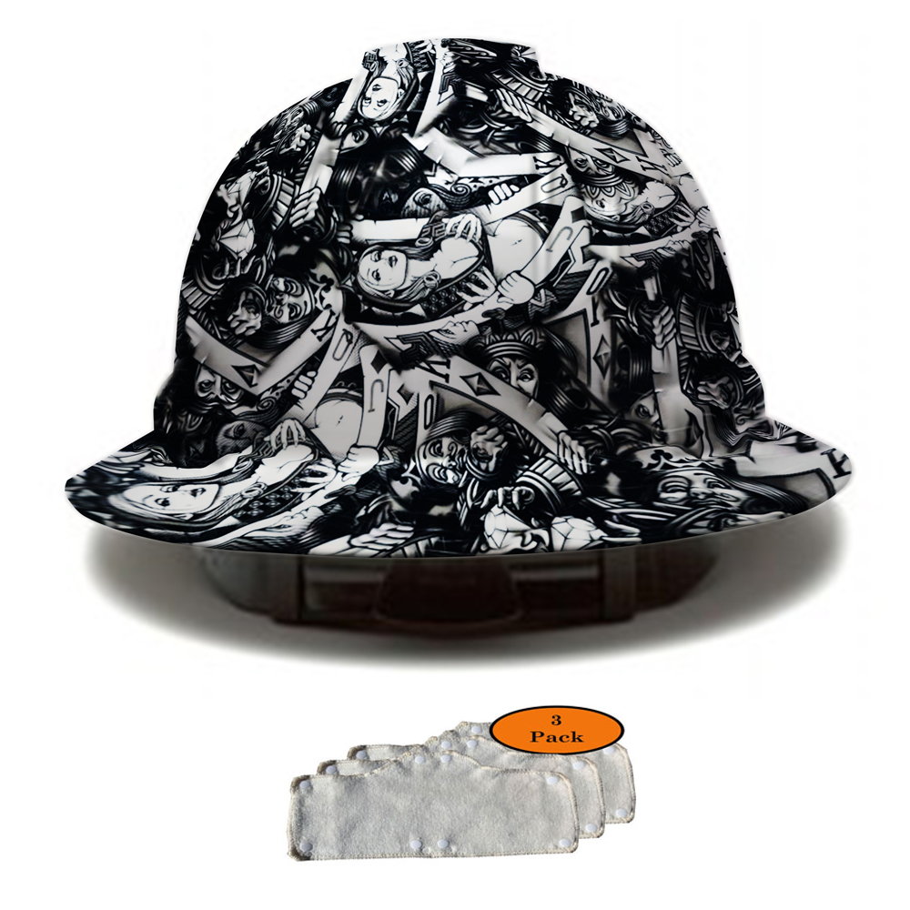 Full Brim Pyramex Hard Hat, Poker 