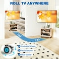 thumbnail image 5 of RTVR Universal Rolling TV Stand with Wheels for 23-65 inch Screen, Swivel Adjustable TV Stand Mount with Storage Shelves, 5 of 9