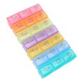 thumbnail image 4 of Caja De Pastillas Caja De Pastillas Organizador De Pastillas 2 Piezas 21 Slot Weekly Pills Box Pastillero Portátil Dispensador Pastillas Caja De Almacenamiento De Medicamentos ANGGREK Otros, 4 of 7