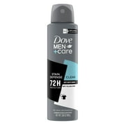 Dove Men+Care Stain Defense Long Lasting Mens Antiperspirant Deodorant Dry Spray, Clean, 3.8 oz