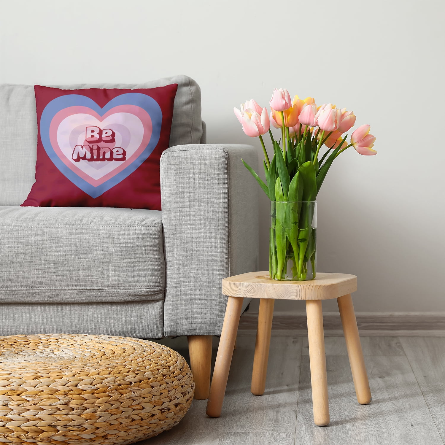26" x 26" Simply Daisy Be Mine Polyester Accent Pillow, Buddah Qty 1