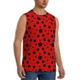 thumbnail image 2 of Easygdp Ladybug Pattern Men's Breathable Tank Tops Sleeveless Sporty T Shirts for Basketball, Mountaineering, Bodybuilding -X-Large, 2 of 8